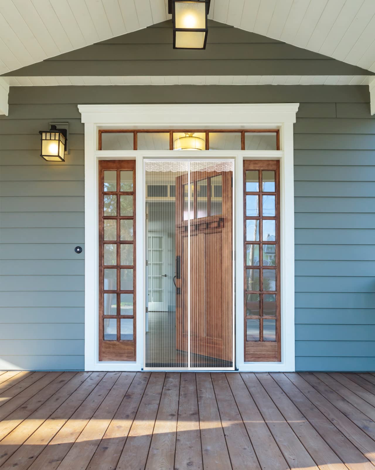 HOWIN Zanzariera Tenda Magnetiche per Porte Finestre 100x220CM, Tenda Calamita Zanzariere, Tenda Antizanzare Magnetica Porta Finestra per Esterno, Balcone, Terrazzo(Bianco)