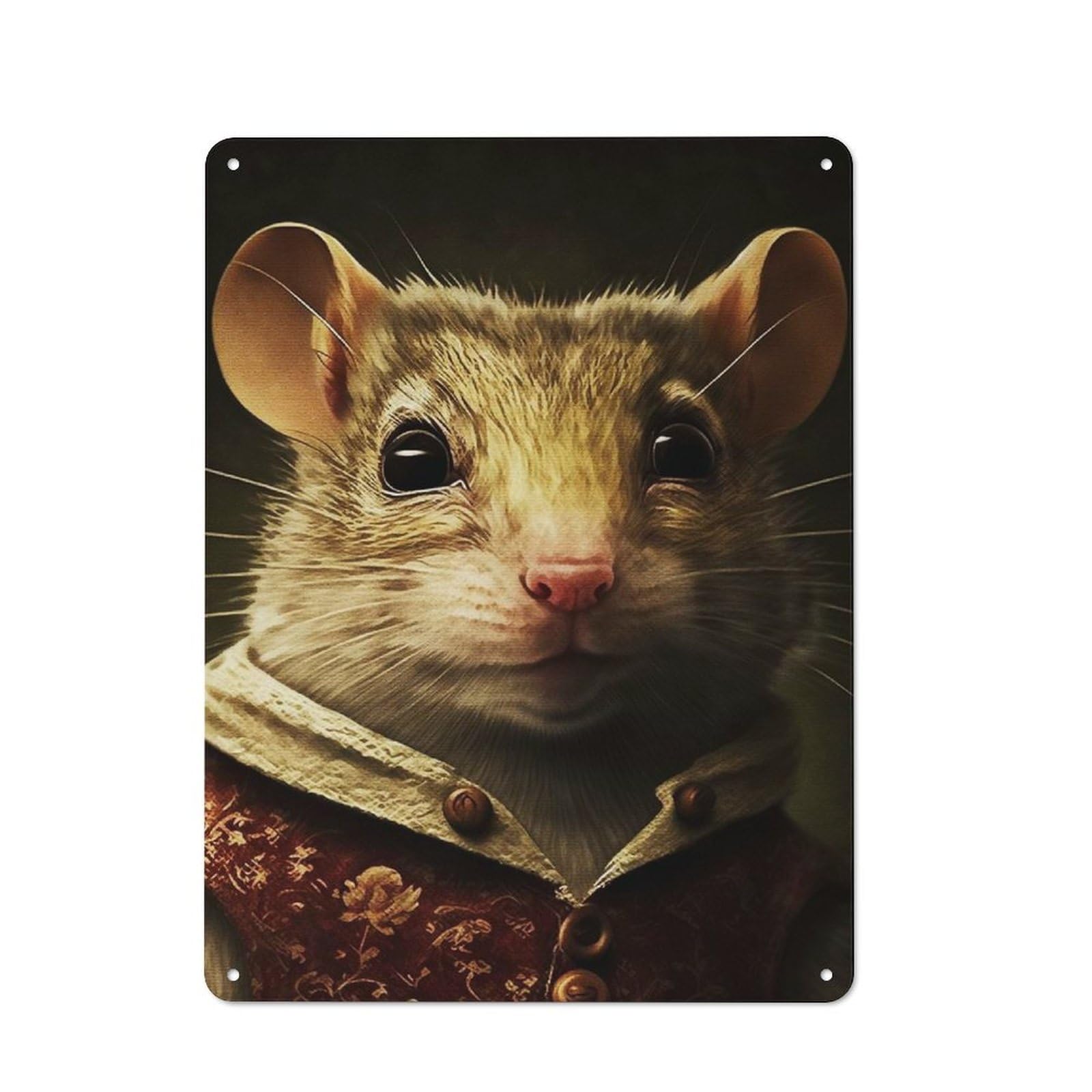 Junmoney Style-16 Meme Mouse Retro Metal Plaque 40X30cm For Living Room Or Hallway, Suited To Hallway Decor Fans