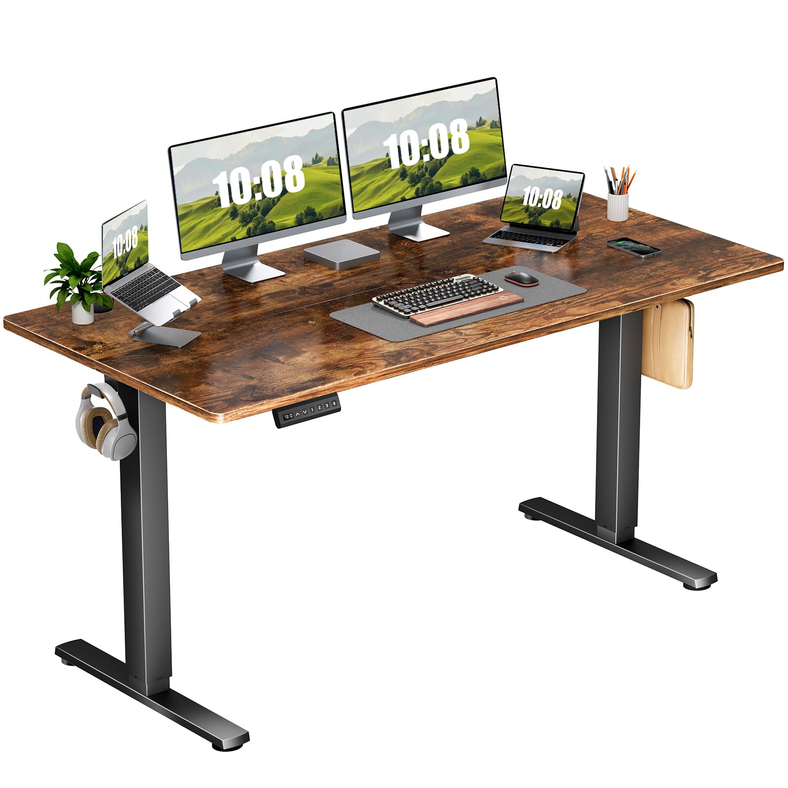 Electric Rising Table Snapklik.com : Sweetcrispy Standing Adjustable Height Desk, Electric 63 ...
