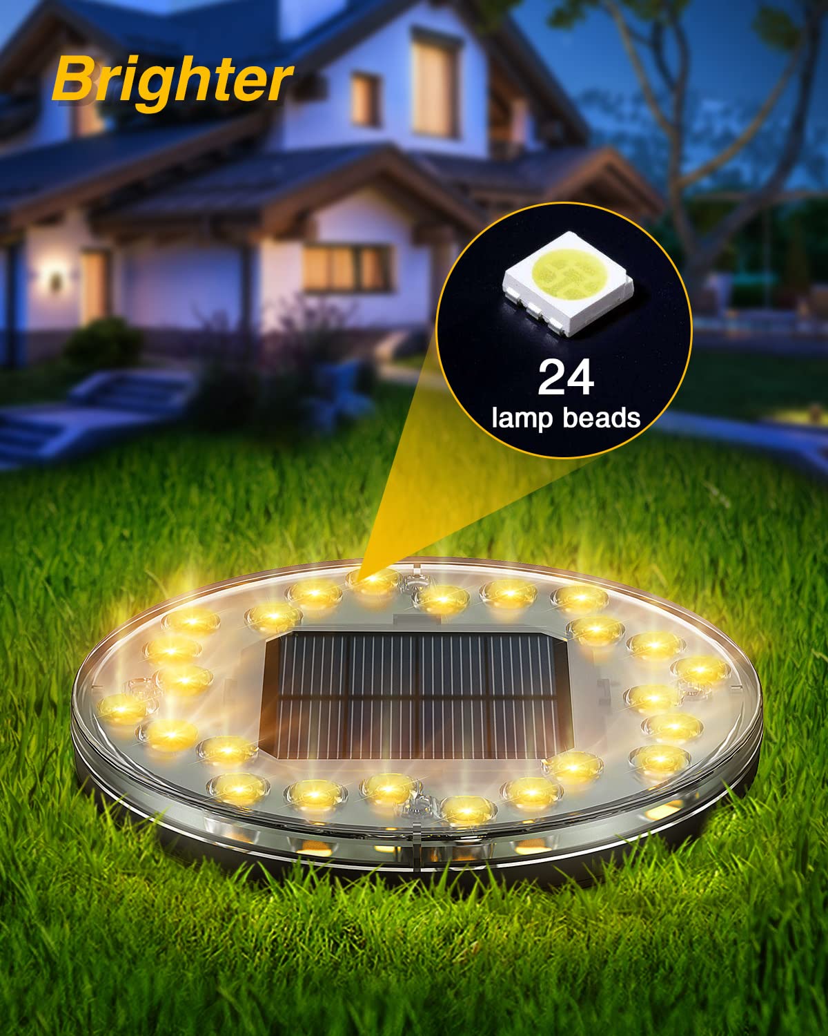 Hoyiours Solar Bodenleuchten – 6er Set Für Garten & Weg, IP68 Wasserdicht, Automatisch, Mit ON/OFF Schalter
