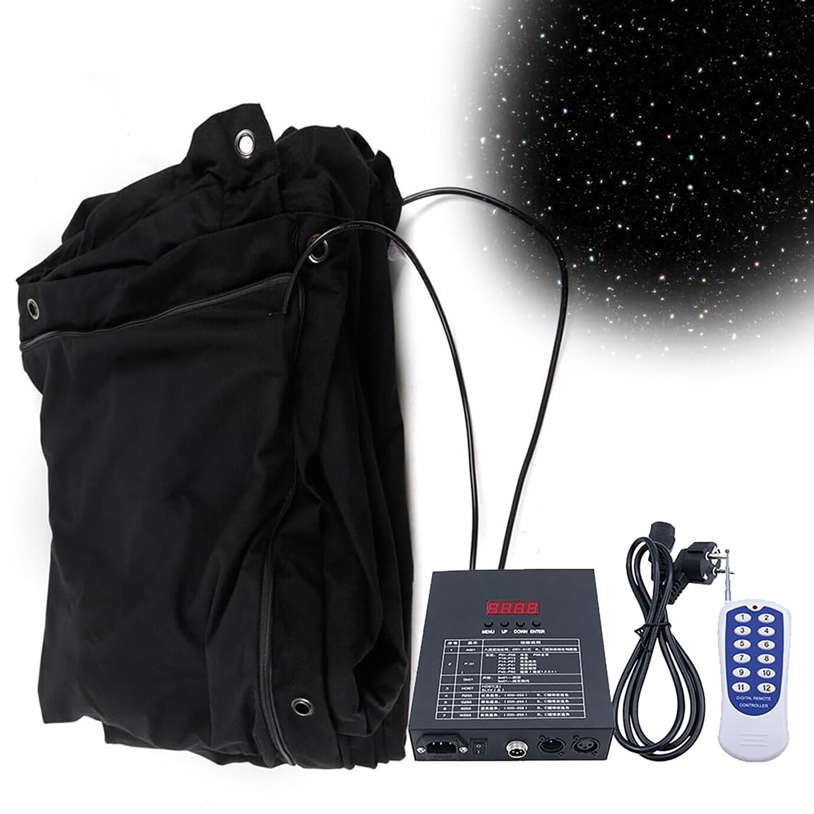 Rideau de fond pliable à LED avec contrôleur pour mariages, fêtes de Noël, clubs, décoration de scène de 5 m x 5 m