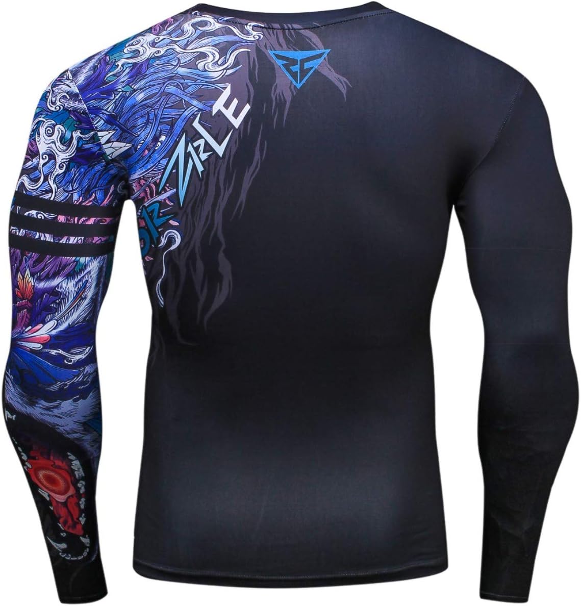 Red Plume Men’s 3D Printed Compression Long Sleeve T Shirts Top Tees