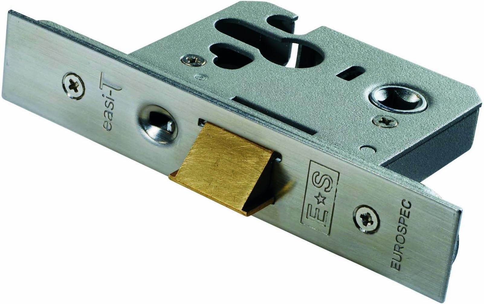 EURO CYLINDER NIGHTLATCH CASE ONLY. SATIN STAINLESS STEEL (2.5 Inch (68mm))