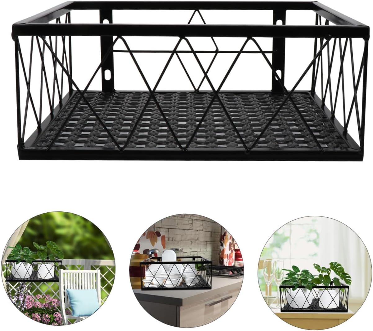 POPETPOP Indoor Plant Shelf Flower Pot Hanging Rack Wall Mounting Plant Stand Kitchen Gadget for Decor
