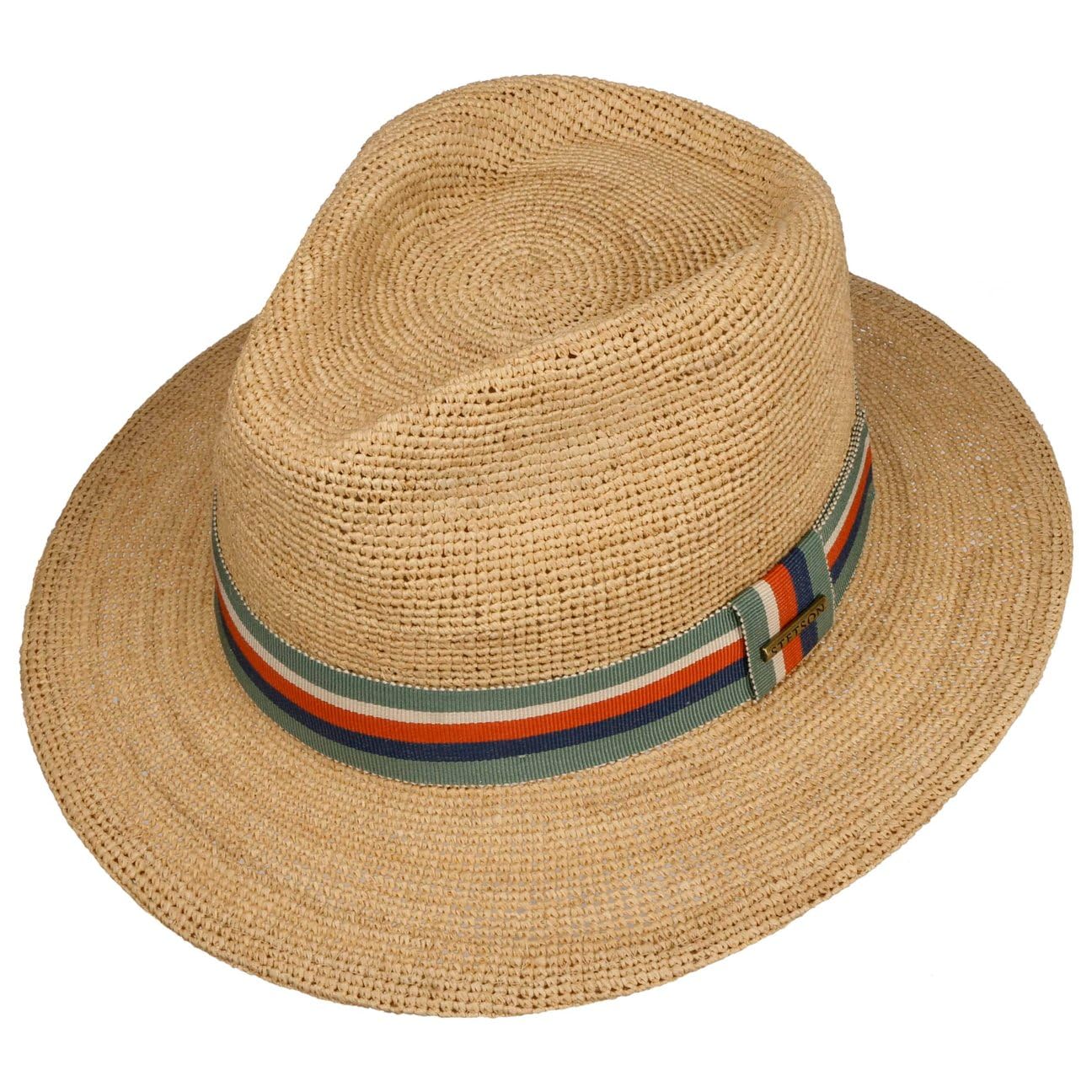 Stetson Littlefield Raffiahut Traveller Stil Naturfarbener Hut Luftig Handgefertigt Damen Herren Frühjahr Sommer