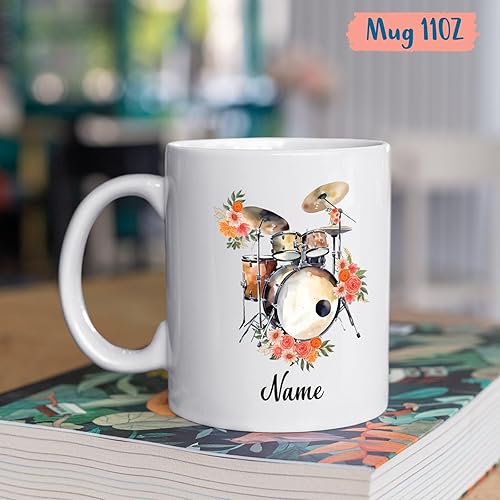 Miniatura 10 de Taza de cerámica personalizada de arpa, regalo de taza de arpista, taza de instrumentos musicales, taza de café de arpa con nombre personalizado,