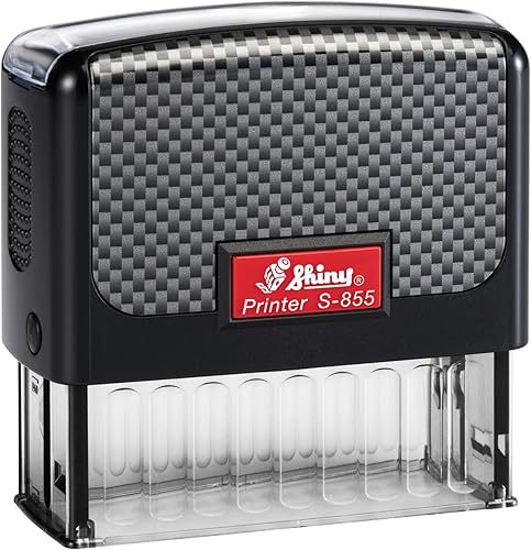 Miniatura 2 de Shiny S-855 - Sello de firma personalizado, tamaño XL, elige entre 15 colores de tinta