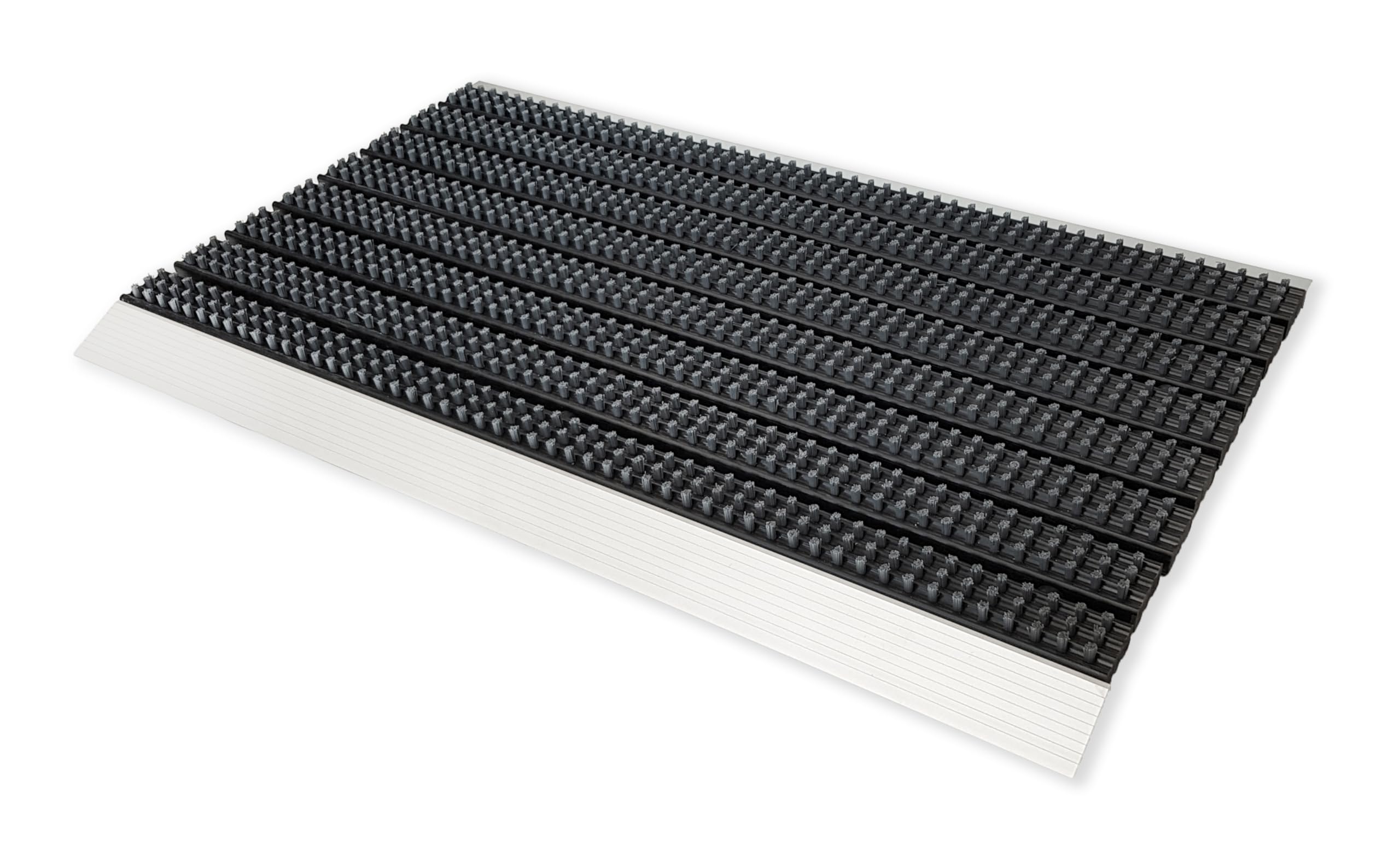 Hoogwaardige mat Profi Brush | deurmat van aluminium | robuuste nylon borstels | weer- en UV-bestendig | voetmat verkrijgbaar in 8 borstelkleuren (50 x 80 cm, blauw