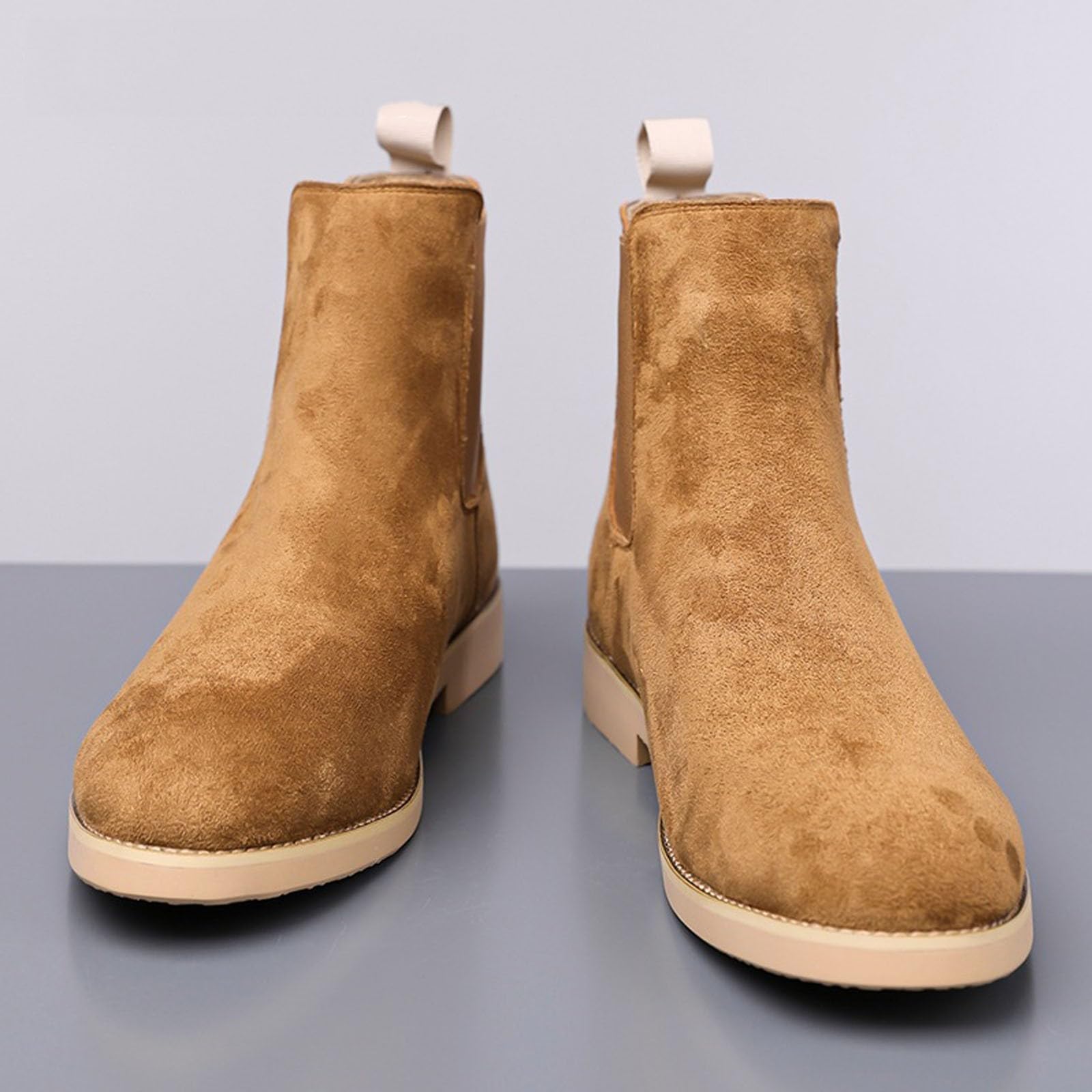 Generisch Botas Chelsea para hombre de ante con diseño elástico