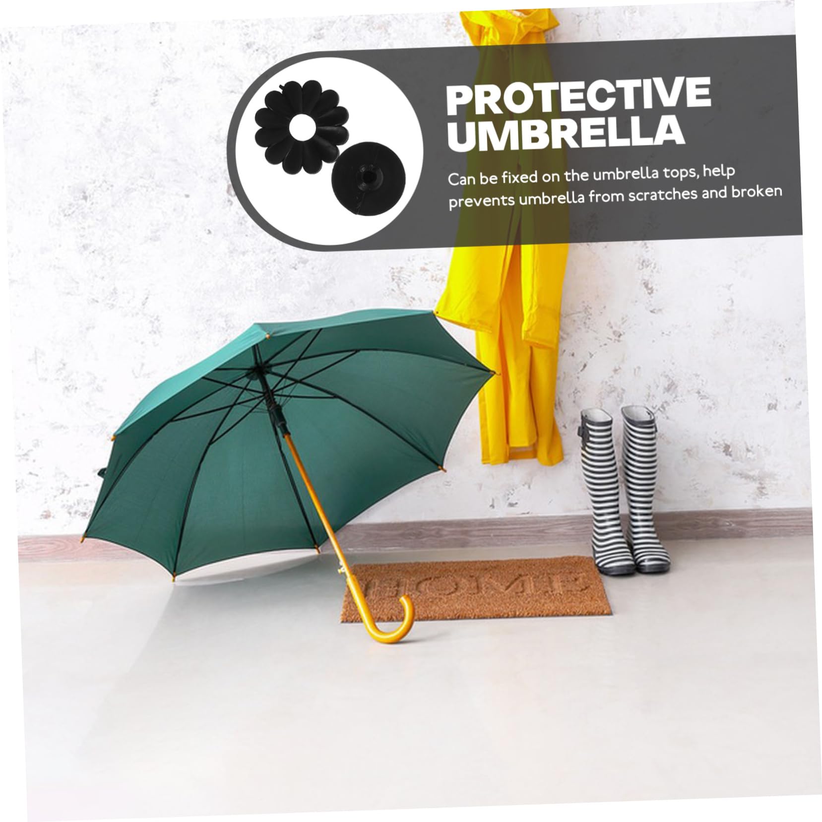 VALICLUD Paraguas Sombrero Accesorios Paraguas Tops Cubre Paraguas Reemplazo Tops Cubierta Lluvia Paraguas Re Kit Paraguas Protector De Punta Paraguas De Sol Accesorios De Plástico