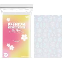 Mandu Deco Sakura  i ek Holografik Kpop Foto raf Kart  Kollar  Kart Koruyucu PVC  ermeyen ve Asitsiz Kalkan Kapa  Paket ba na 100 Kol 61x91 mm  ift kollu i in