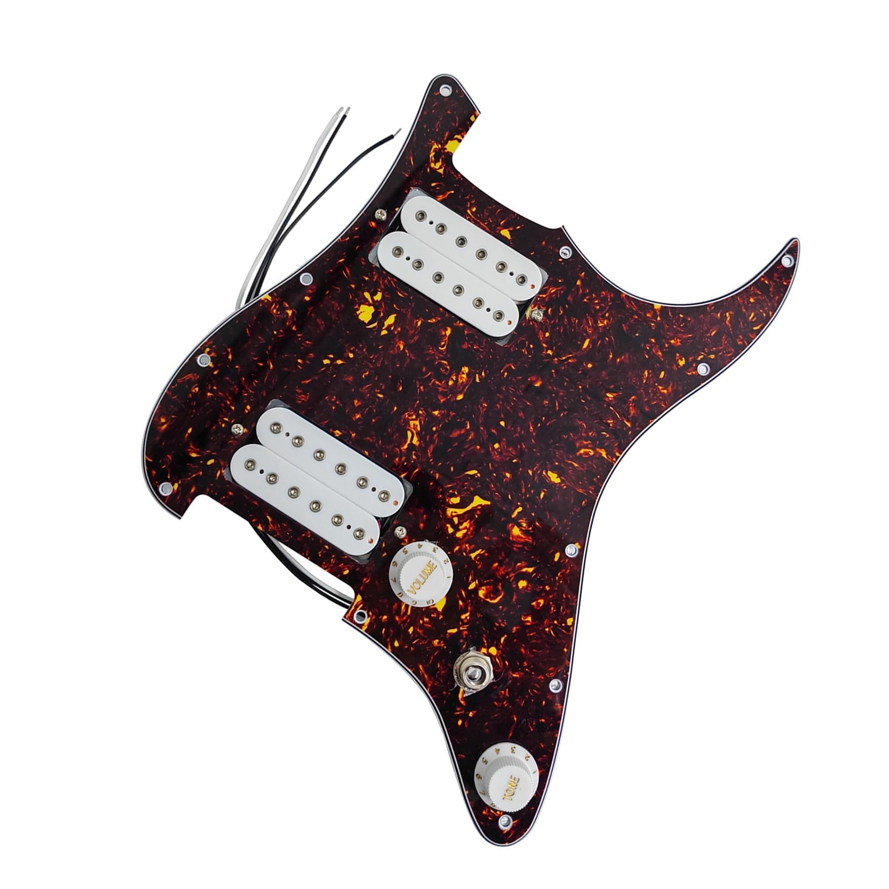 Pickguard Do Gitary Elektrycznej Pickup HH Wstępnie Podłączony Zespół Obwodu Niestandardowy Ton