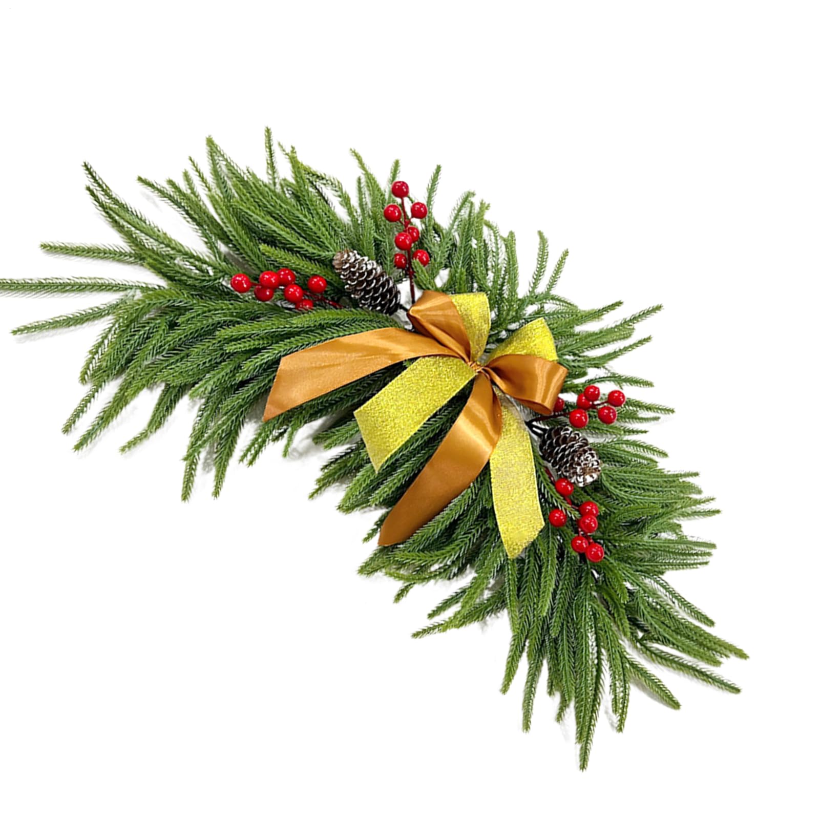 Couronne de Noël d'extérieur grand format 68 cm et verdure de pin artificielle