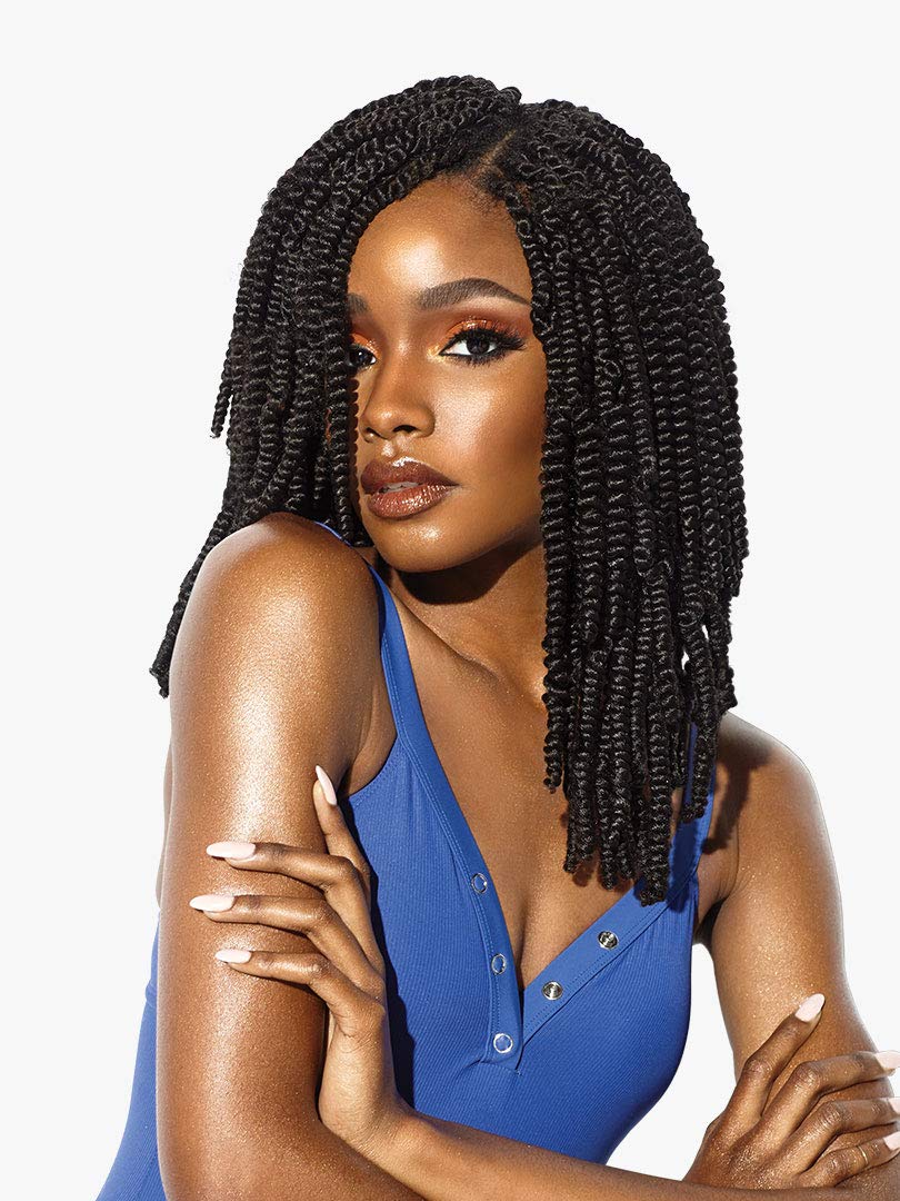 Sensationnel Synthetic Braid RUWA SPRING TWIST 8" Inch (3 Pack, 1B)
