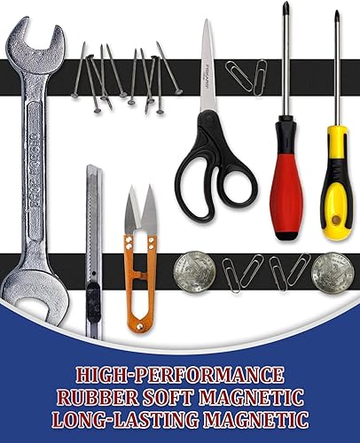 Miniatura 3 de Cinta magnética 1 rollo de 10 pies de rollo magnético flexible con respaldo adhesivo fuerte (10 pies x 1.5 pulgadas de ancho x 0.08 pulgadas de