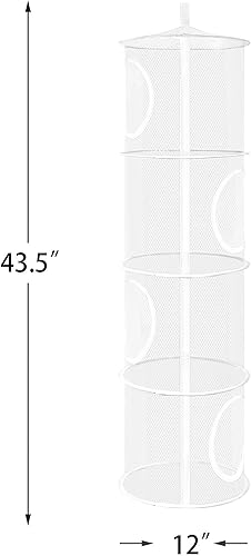 Miniatura 83 de Organizador de bolsas de malla colgante para ahorrar espacio, organizador plegable de almacenamiento de animales de peluche, 5 compartimentos,