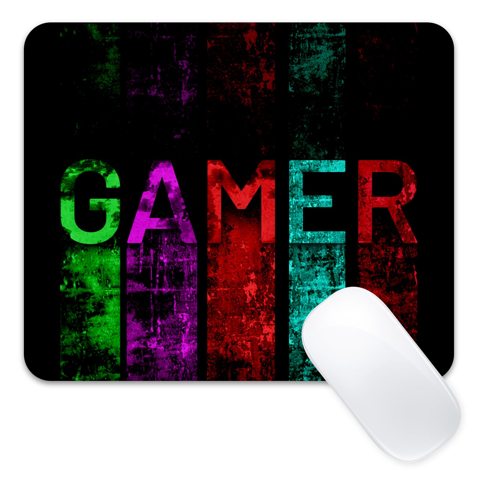 Stanoha Cute Mousepad Computer Kawaii Cool Mousepad Women Gamer Design Kids Boys Girls Teen Pretty Modern Colorful Black Decorative Men Fun Funny Art Small Office MouseMat for Laptop