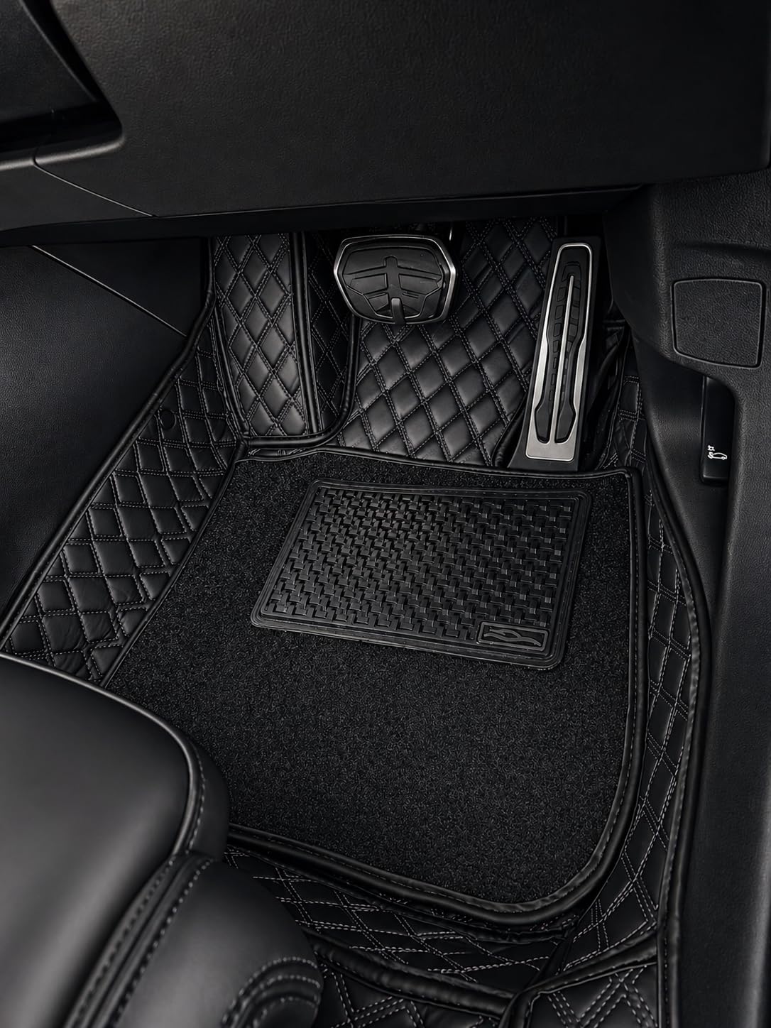 7D Car Floor Mat for Mercedes Benz GLE 300d 2023-2026| Waterproof | Anti-Slip | Luxury Premium Leather Car Mat | Full Coverage | All Weather | Custom Fitted Car Foot Mats - (Black)-image-18