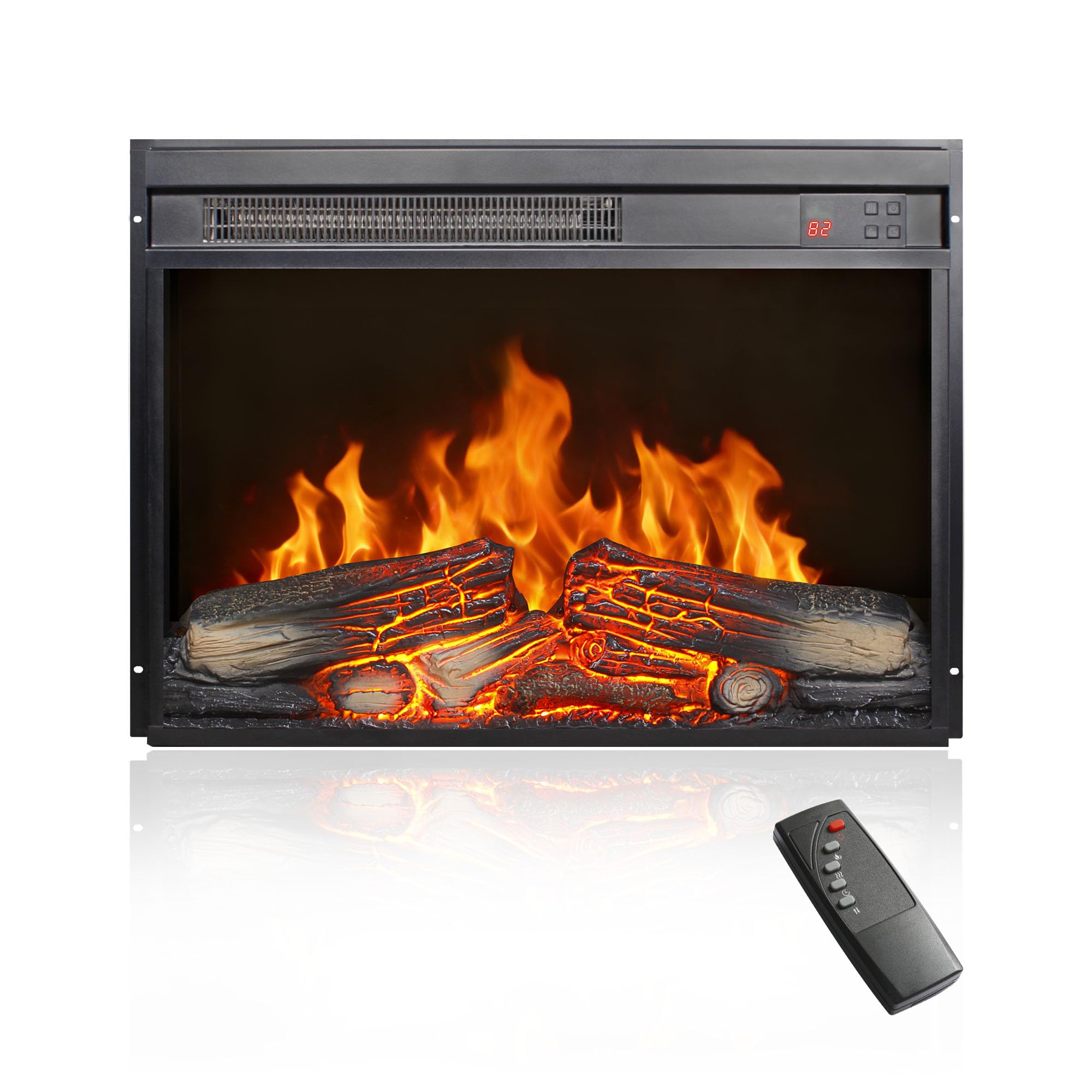 23 Electric Fireplace Realistic Flame & Logs Adjustable 4 Flame Brightness Fireplace Insert with Remote 8H Timer Overheating Protection 1400W23 W X 17 316 H product thumbnail 3