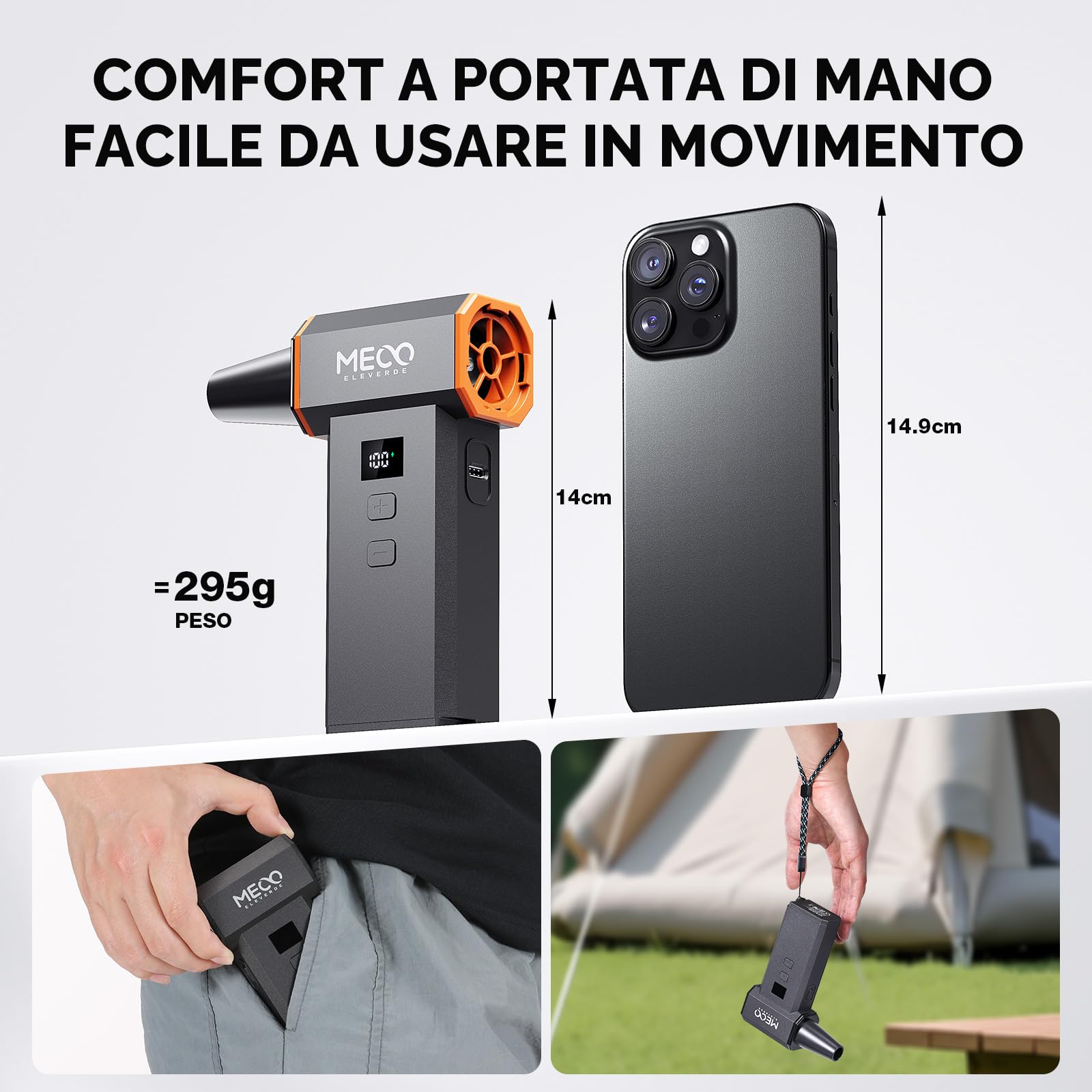 Spolverino elettrico ad aria 220.000 giri/min, 100 livelli continui, motore brushless e display a LED, senza fili, con kit di pulizia, mini soffiatore per PC, tastiera, auto, casa e all'aperto