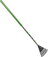 AMES 2916600 8-Inch Poly Floral Shrub Rake with Durable Hardwood Handle - Ideal for Raised Bed Gardening