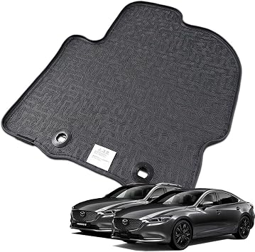 Kyowa Sangyo Mazda 6 Rubber Floor Mat MAZDA6 GJ Series Sedan 2WD 4WD Car Mat, Rubber, Waterproof, Made in Japan, High Edges, Floor Set, Made in Japan, Black Compatible with cars after August Reiwa 1