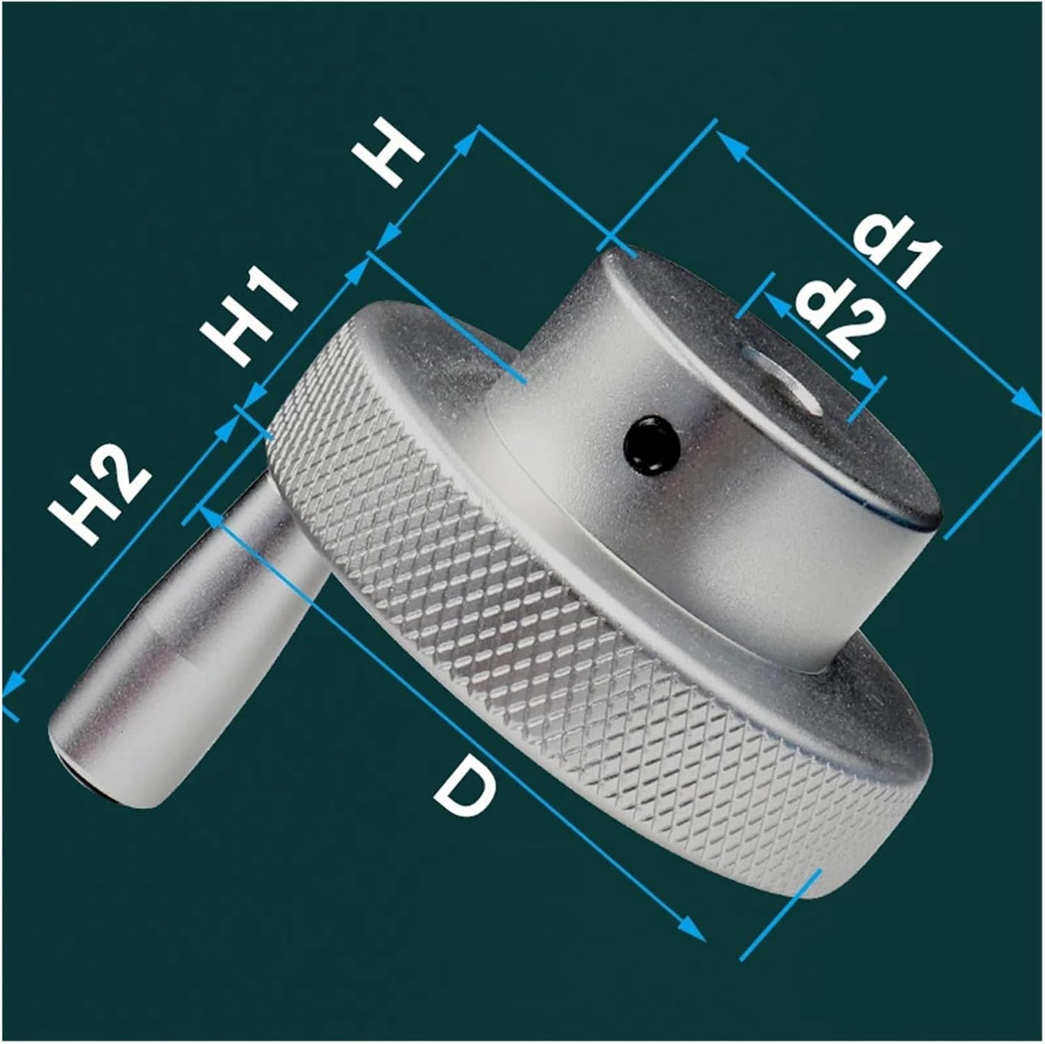 1Pcs Sand Silver Aluminum Alloy Handwheel for Lathe/Miller Mechanical Hand Wheel Automation Equipment partslathe proce(22MM,NO Handle_D80MM)