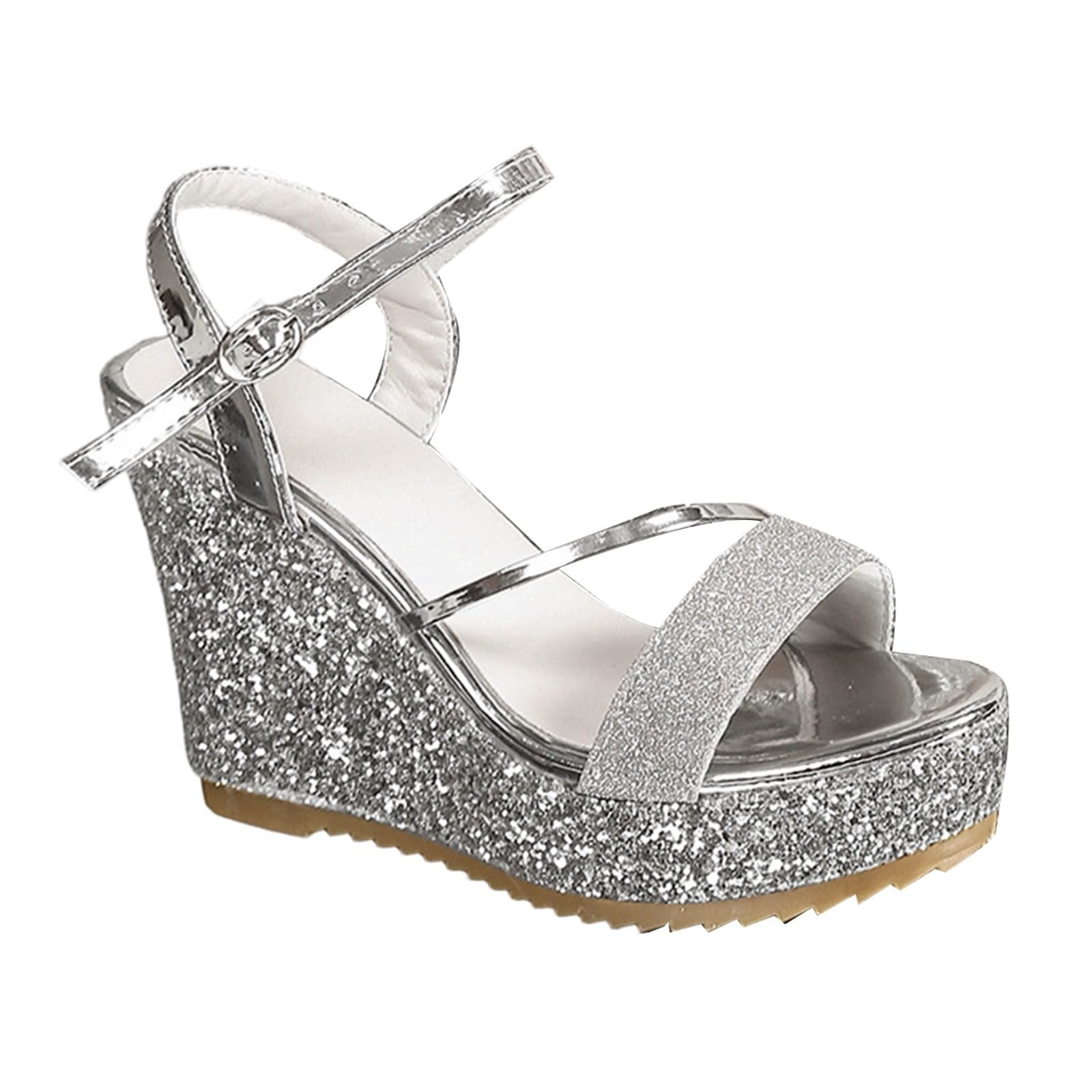 Sandalias de cuña cómodas con punta abierta y estilo retro romano de verano 8