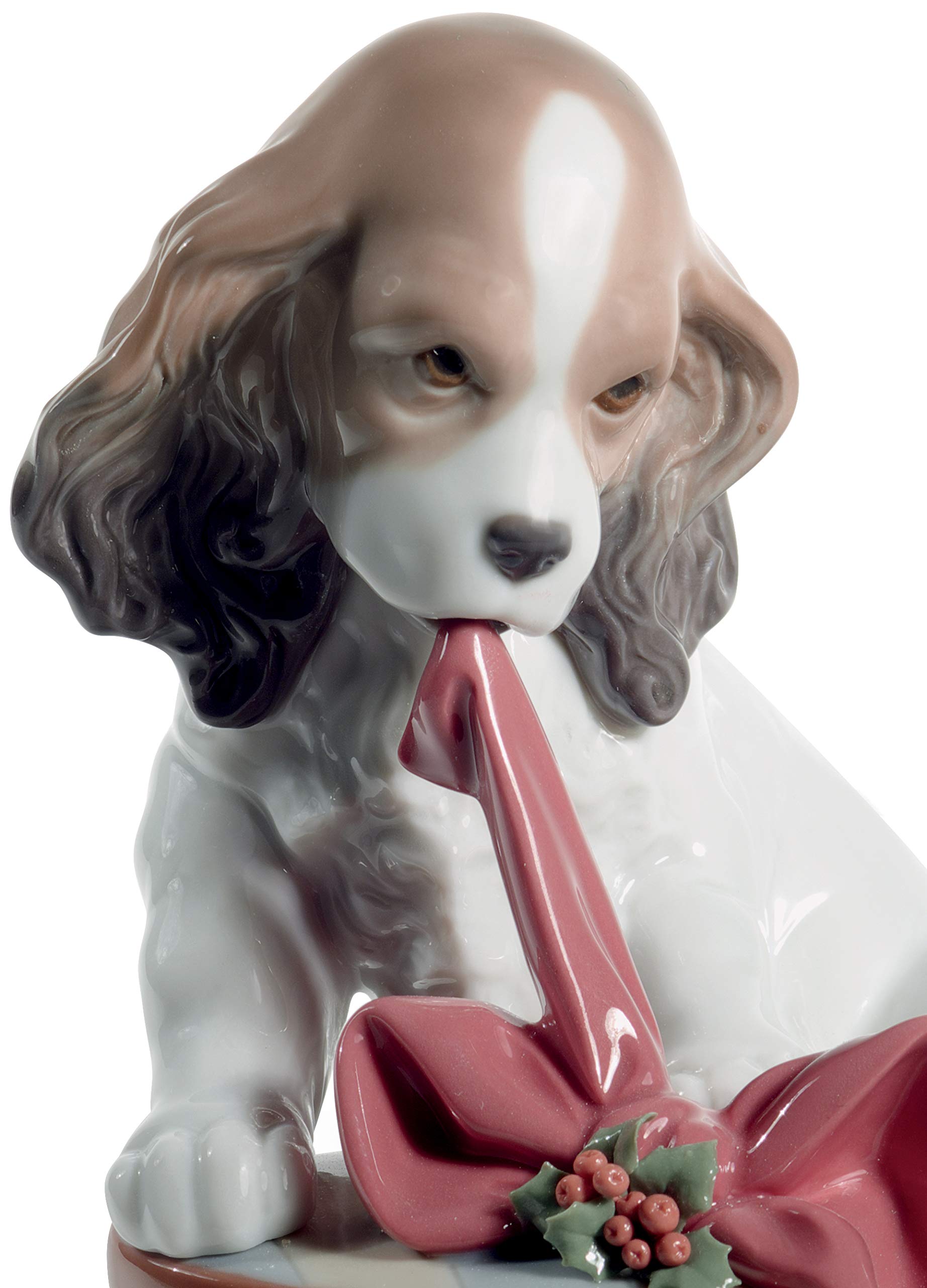 Amazon.co.jp: LLADRÓ Can't Wait Dog クリスマスフィギュア