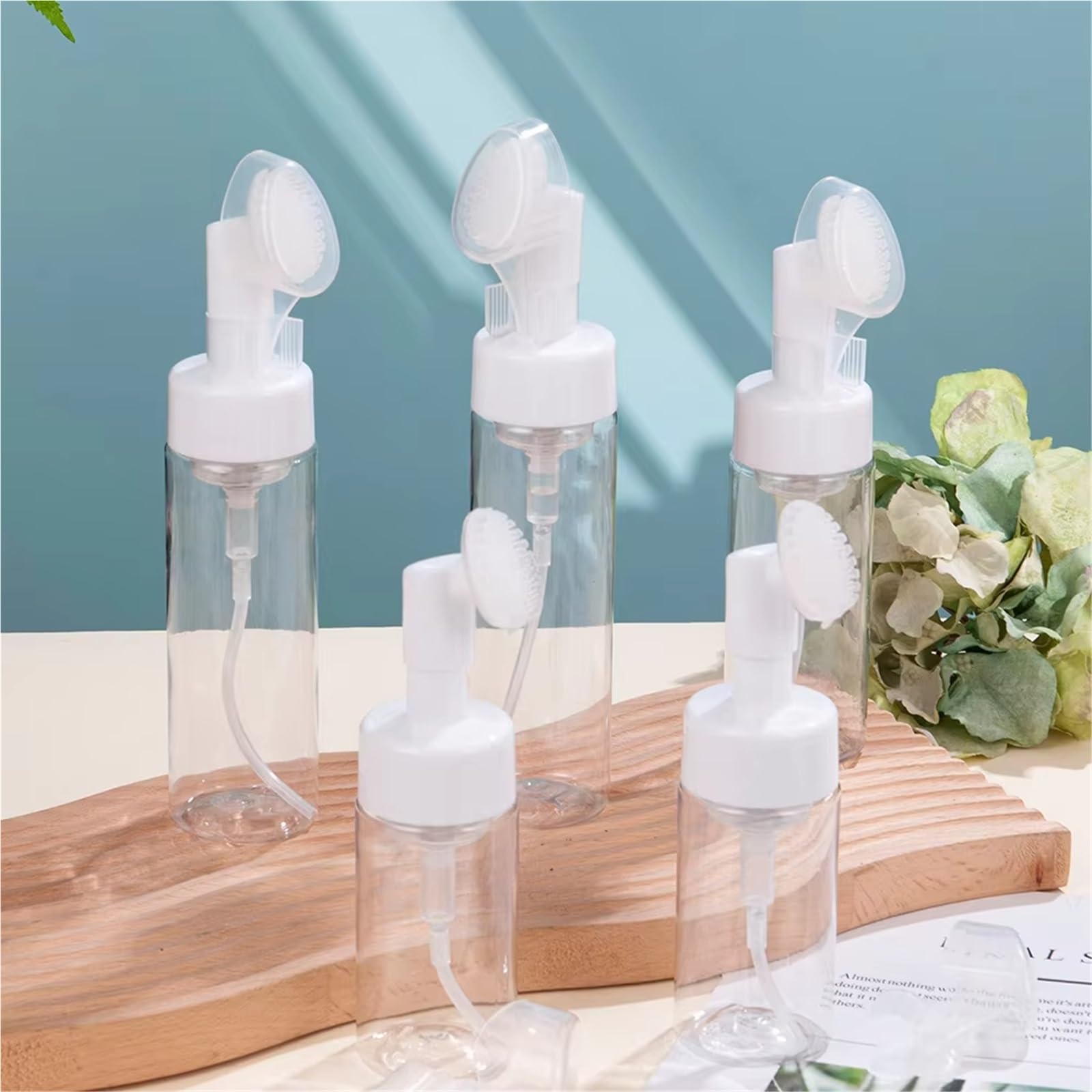 5/10 Stück Schaumgel-Applikator mit Bürstenkopf für Reisen und Zuhause | Nachfüllbarer Shampoo-Spender in Druckform, Gesichtsreiniger, müheloser, reichhaltiger Schaum(100ml-10PCS)