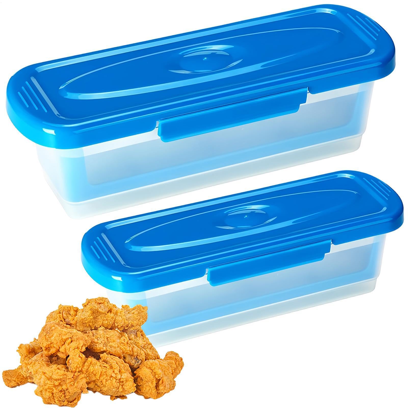 Set di 2 strumenti da cucina multifunzionali per impasto di pesce | Contenitore per panatura di pesce, per anelli di cipolla, ali di pollo e per casa, sala da pranzo e