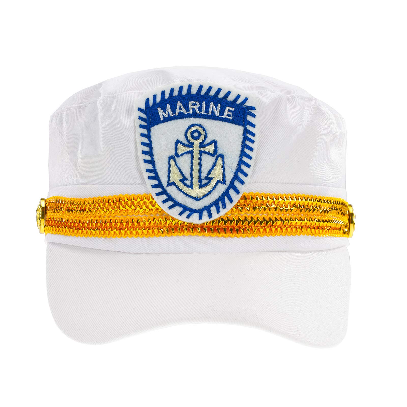 4sold Costume Accessories Sailor Captain Hat Cap Yacht Party Hats Navy Marine Adult Admiral Sailor