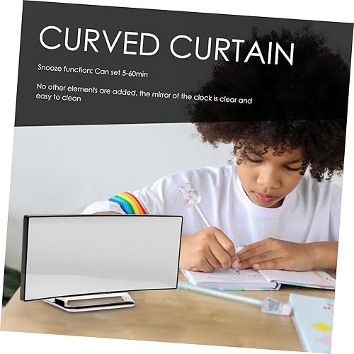 Miniatura 6 de Holibanna 1 Unidades Silencioso Despertador Relojes para Sala de estar Decoración Reloj Eléctrico Despertador de cabecera Reloj Led Online Digital