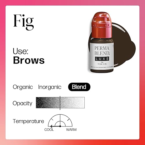 Miniatura 6 de Perma Blend Luxe - Higo - Tinta vegana para tatuaje de labios, pigmento microblading marrón frío con opacidad media, para rubor de labios y