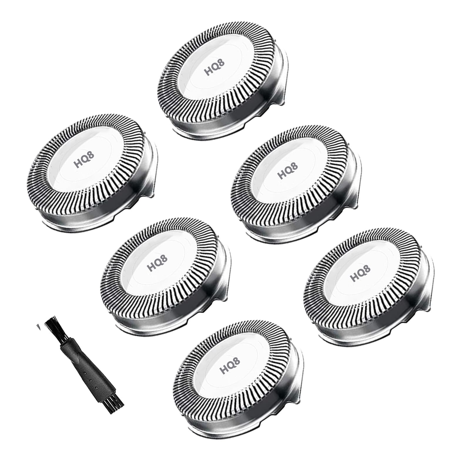 (6 Stück) HQ8 Ersatzköpfe für Philips HQ8 Scherkopf Ersatzklingen kompatibel mit Norelco HQ8 Rasierer Ersatzscherköpfe Herren, für Norelco Series HQ8250 PT860 PT720 PT860 AT890 AT899 AT750 PT725 PT815