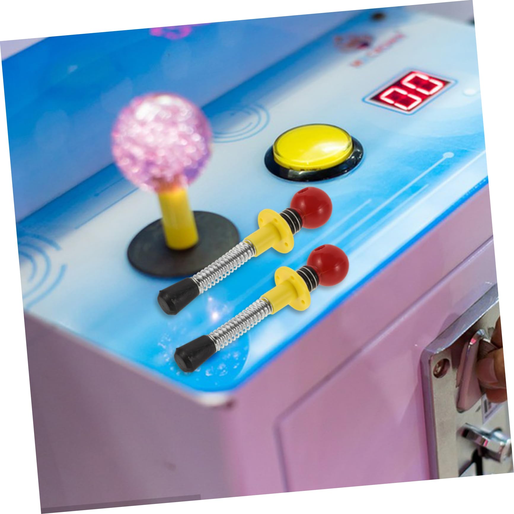 Vaguelly Lanceur de Poignée de Flipper en Plastique et Acier, Tige à Ressort Élastique pour Machine de Jeu, Améliore L'expérience de Jeu sur Machine à Flipper