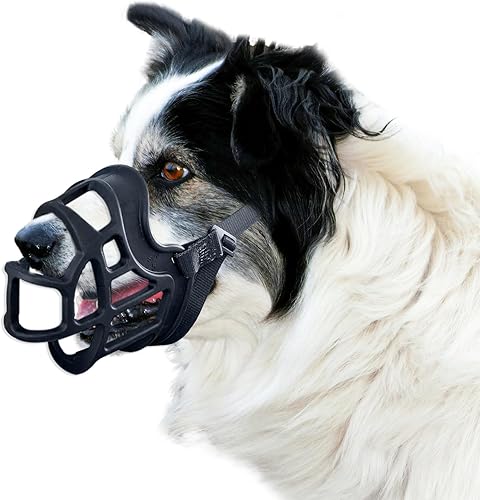 OKKIC Dog Muzzle, Basket Muzzle for Small Medium Large Dogs, Sturdy Lightweight 