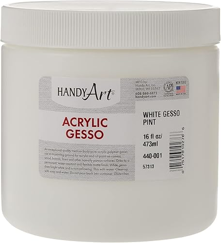 Handy Art Student Acrílico 16 onzas, Gesso blanco, 1 libra (paquete de 1)