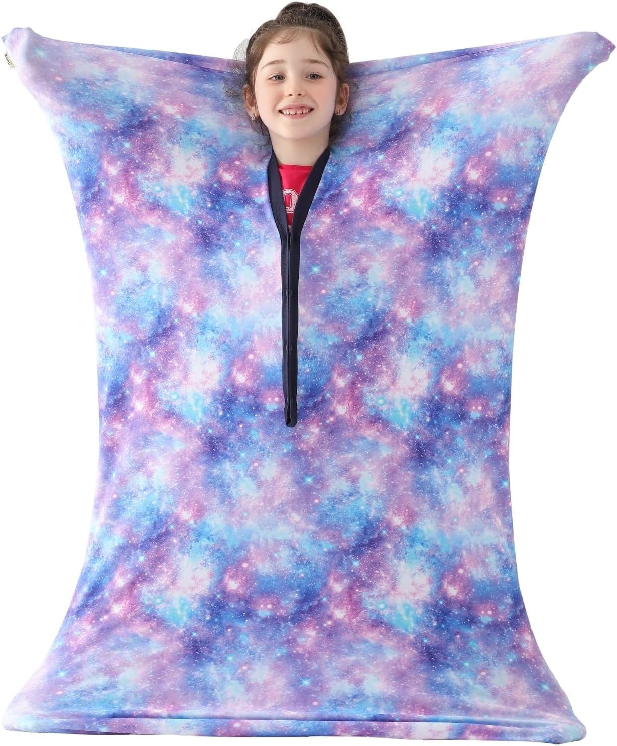 Sensory Sack Body Sock Compressor for Kids Pink Dye Medium | Stretchable Cooling Compression Sack to Help Focus, Calm, Relax, Sleep for Autism, ADHD, Behavioral Therapy