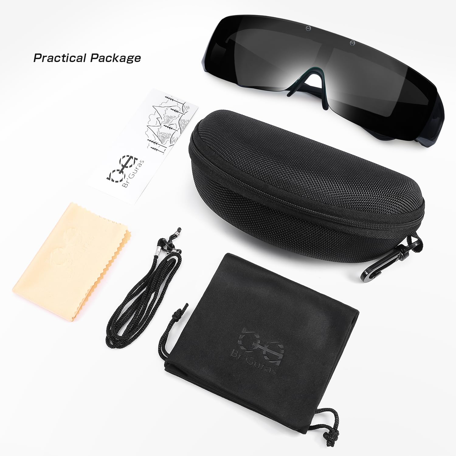 Br'Guras Polarisierte Sonnenbrille, aufklappbar, für Damen und Herren