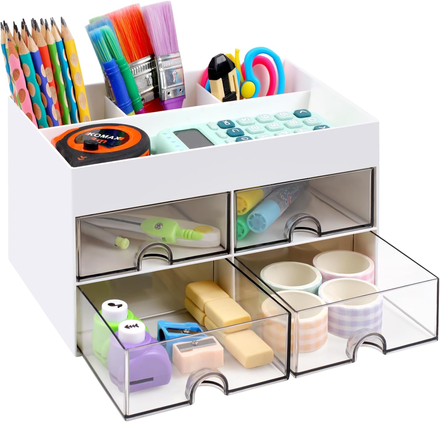 Youuic Desk Organiser, Office Desk Makeup Storage Box with Drawers,Pen