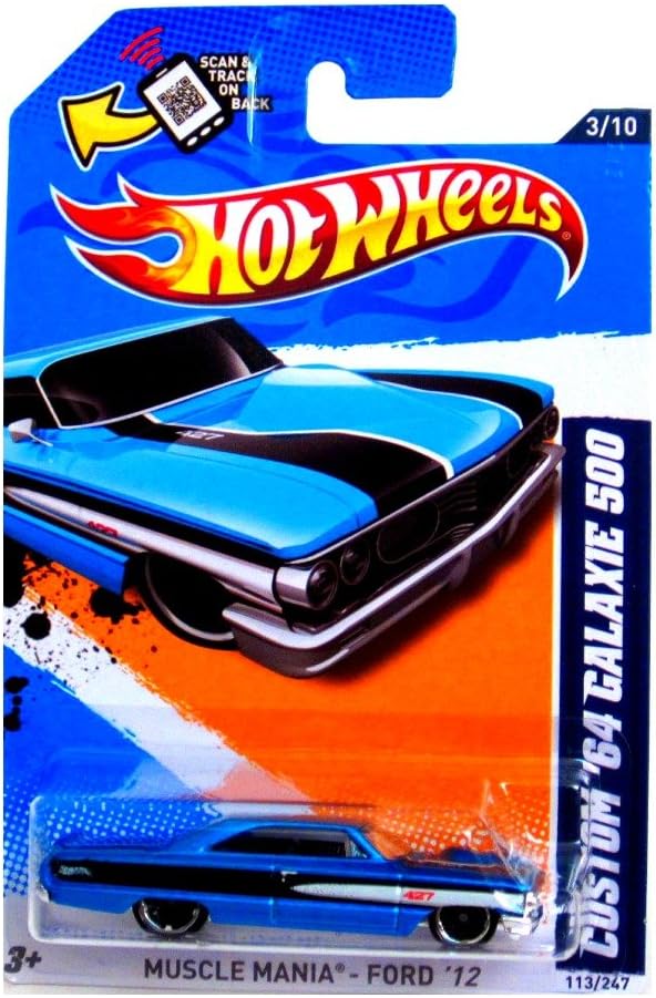 Hot Wheels - Custom '64 Galaxie 500 (Teal) - Muscle Mania, Ford 12 - 3/10 ~ 113/247 [Scale 1:64]