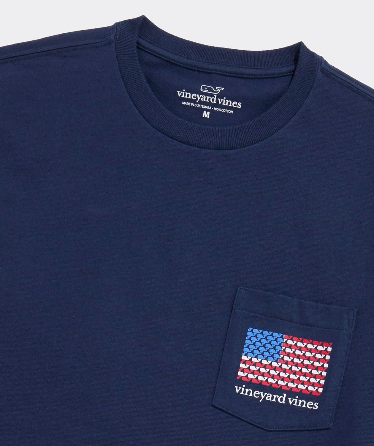 Vineyard Vines Mens Micro Whale American Flag-Short Sleeve Pocket Tee - Image 4