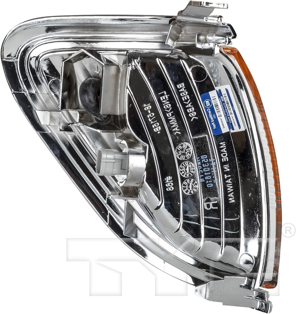 18-5716-90 81620-04080, TO2520161 Parking Side Marker Cornering Light w/Bulb Chrome 01-04 Tacoma Front Left(Driver)