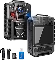 Vista 9 de 1080P Patrol Police - Cámara infrarroja de visión nocturna con tarjeta SD 64G, clip de hombro y cintura, grabadora de audio Vedio Bodycam