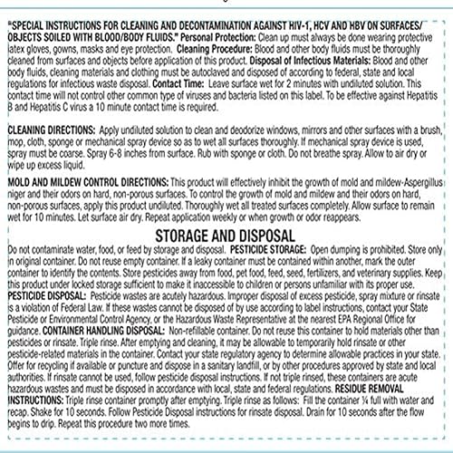Miniatura 2 de BenzaRid de 32 onzas mata el moho negro staphylococcus aureus resistente a la meticilina estafilococo ácaros virus H1N1 y H5N1 patógenos de la