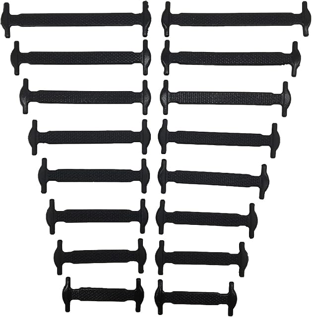 No Tie Laces for Kids and Adults, Elastic Laces for Trainers, Silicone Tieless Flat Shoelaces, Athletic Running Shoe Laces for Sneaker Boots Board Shoes and Casual Shoes