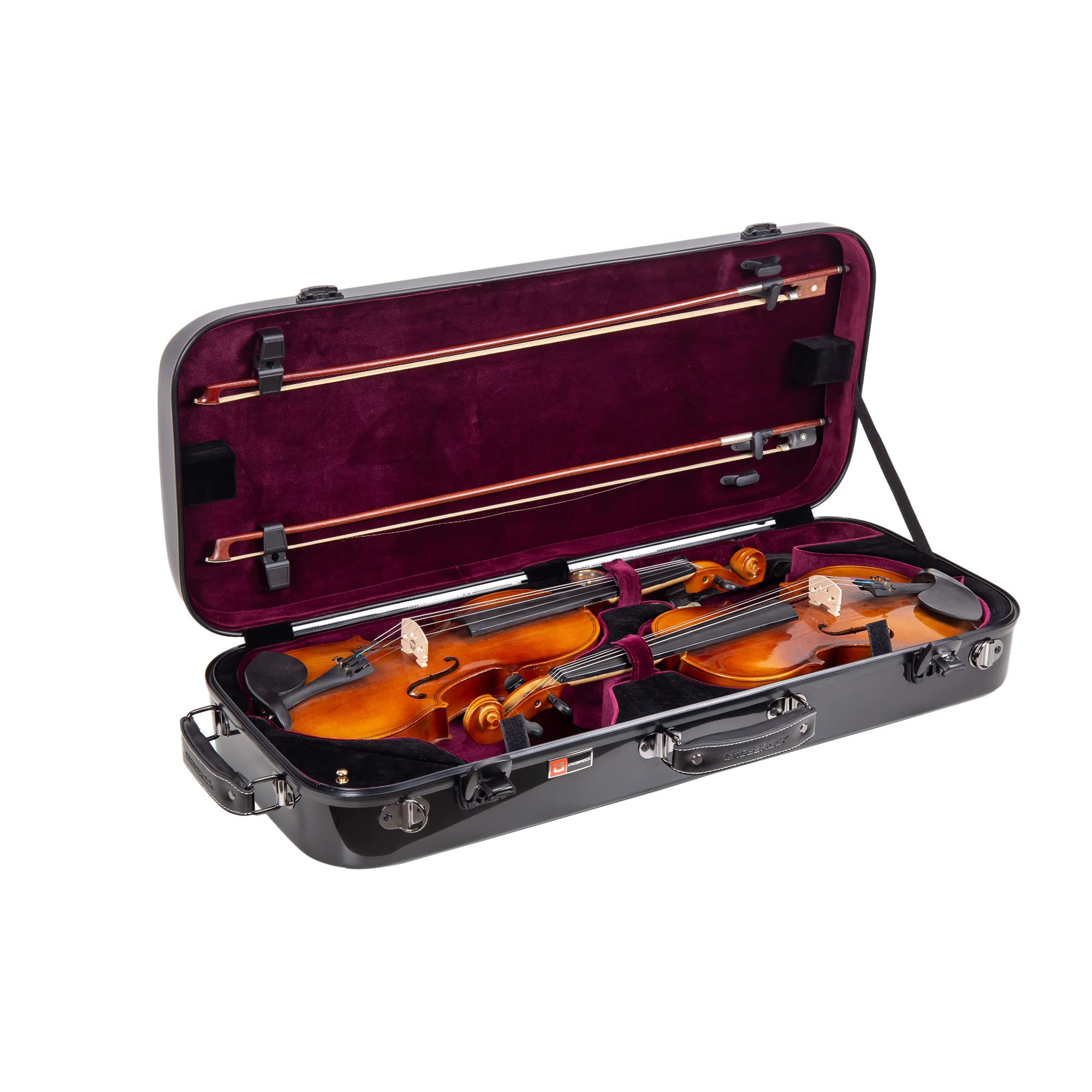 Amazon.com: Crossrock Fiberglass Double Case for Two 4/4 Full Size