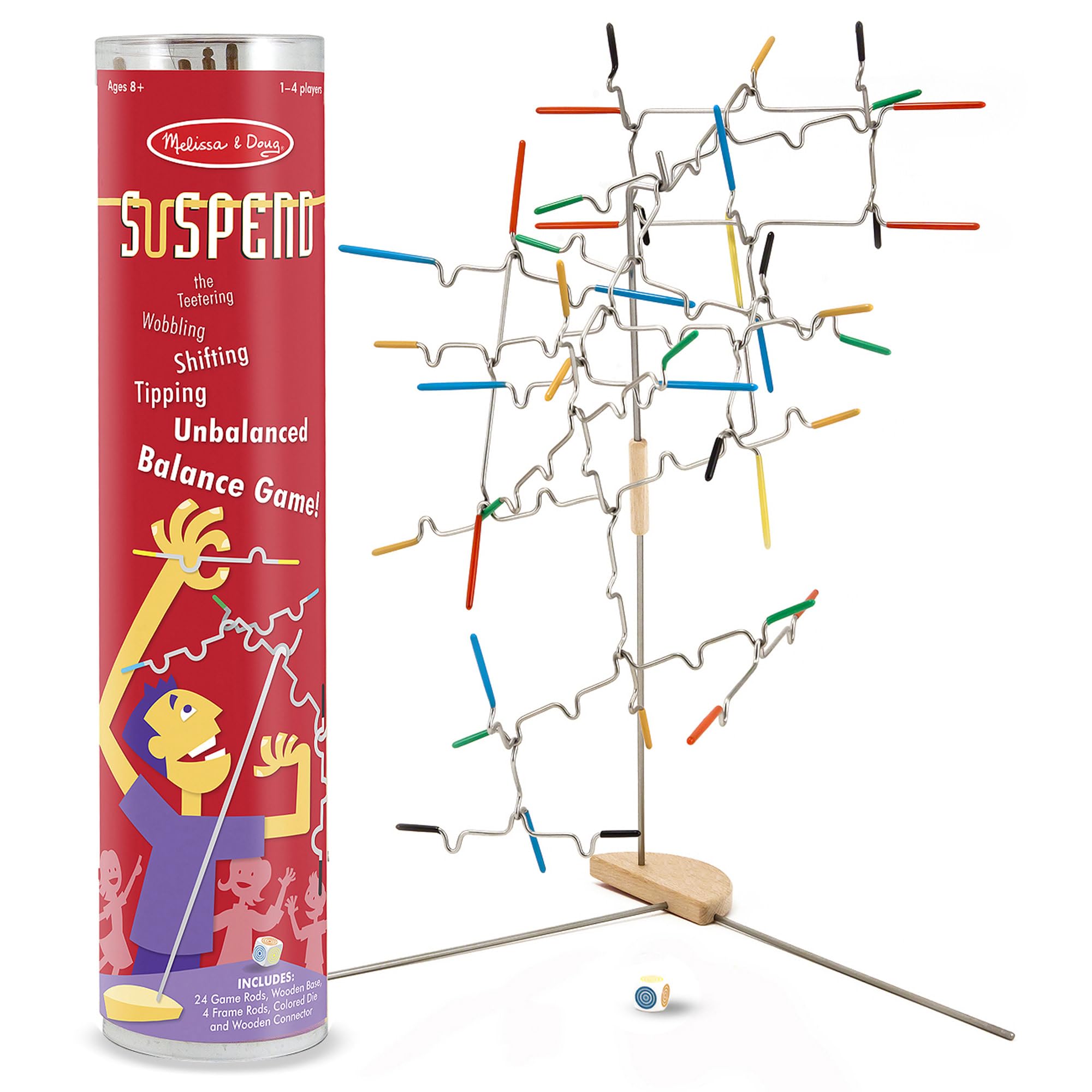 Melissa & DougSuspend Family Games for Kids and Adults | Stacking Tower Balancing Toy Board Game | Outdoor Activities Kids 8+