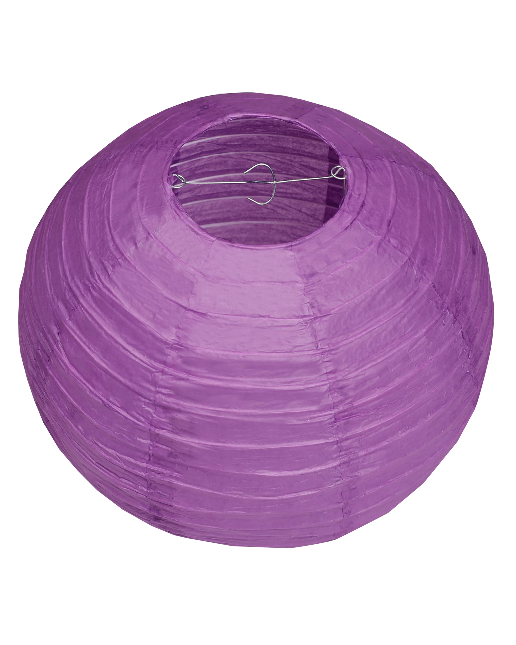 Paper Lanterns Mix Color Packs of 3 Round Paper Lanterns Lampshade Party Decorations (Purple, 14" (35 cm)) - Image 3